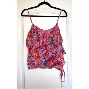 Sheer floral tank
